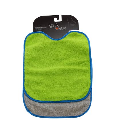 Pack-2-bavoirs-avec-elastique-Gris-et-Vert