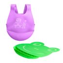 Babador-e-Toalha-de-Mesa-em-Silicone-Lilas-e-Verde