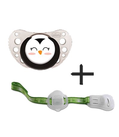Pack-Chupete-silicona---cadena-portachupete-12m--Pinguino
