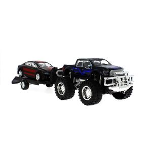 Jeep-com-Reboque-e-carro-Vermelho-e-Preto