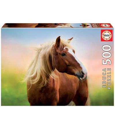 Puzzle-Cheval-a-l--39-aube-500-pieces